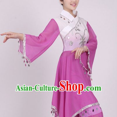 Chinese Traditional Stage Dance Dancewear Costumes Dancer Costumes Dance Costumes Clothes and Headdress Complete Set for Girls Ladies