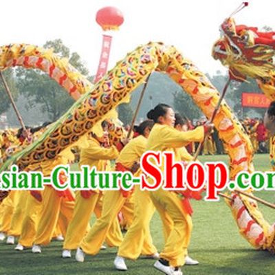 Colorful Rainbow Competition and Parade Dragon Dancing Equipment Complete Set
