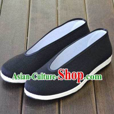 Top Black Chinese Traditional Tai Chi Shoes Kung Fu Shoes Martial Arts Shoes