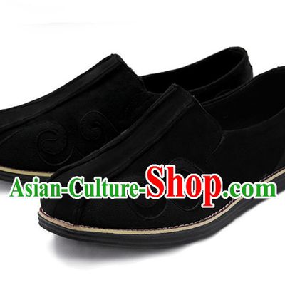 Top Black Chinese Traditional Tai Chi Shoes Kung Fu Shoes Martial Arts Shoes