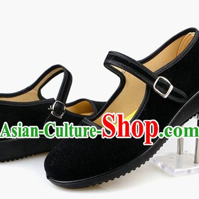 Top Black Chinese Traditional Tai Chi Shoes Kung Fu Shoes Martial Arts Shoes for Women