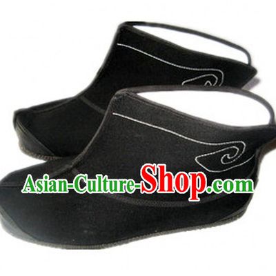 Top Chinese Classic Traditional Tai Chi Shoes Kung Fu Shoes Martial Arts Black Boots for Men