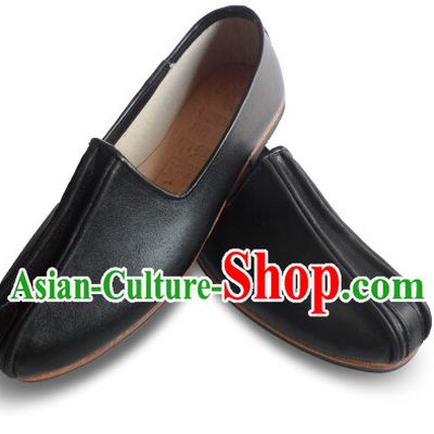 Top Chinese Classic Traditional Kungfu Master Tai Chi Shoes Kung Fu Shoes Martial Arts Leather Shoes