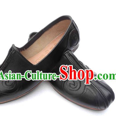 Top Chinese Classic Traditional Kungfu Master Tai Chi Shoes Kung Fu Shoes Martial Arts Leather Shoes