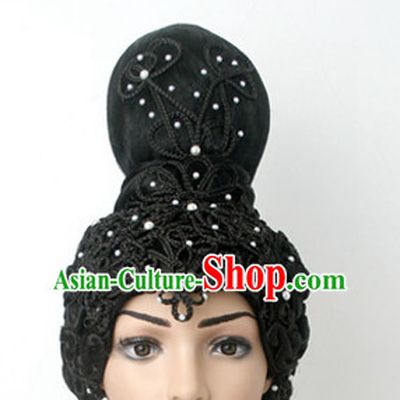 Chinese Ancient Classical Dancer Hair Jewelry Headwear Headdress and Long Wigs