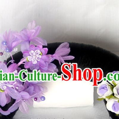 Chinese Qing Dynasty Classical Manchu Hair Jewelry Headwear Headdress