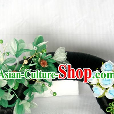 Chinese Qing Dynasty Classical Manchu Hair Jewelry Headwear Headdress