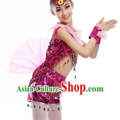 Chinese Traditional Fish Carp Dance Costumes and Headwear Complete Set for Kids