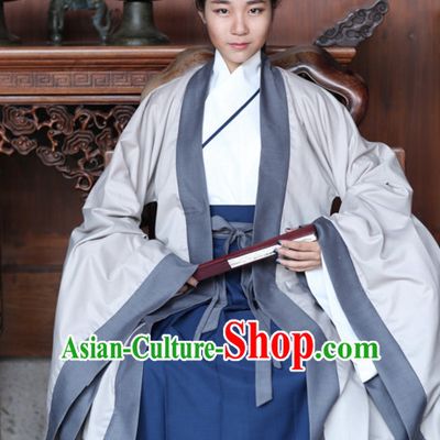 Traditional Asian Chinese Taoist Clothing Garment Han Fu Clothes Complete Set for Men or Women