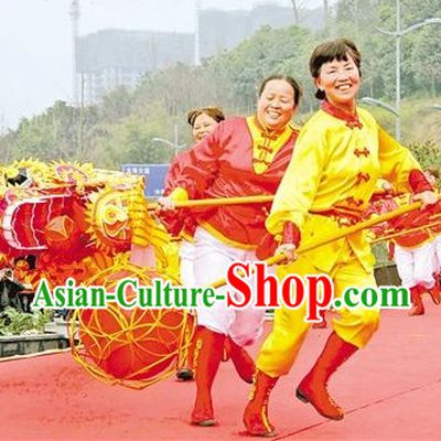 Chinese Dragon Dancer Uniform Clothes Dance Costumes Complete Set for Men or Women