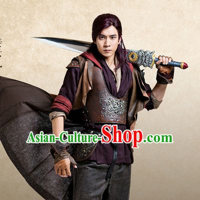 Chinese Ancient Superhero Body Armor Costumes Complete Set for Men