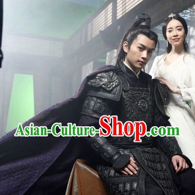 Ancient Asian Chinese Superhero Body Armor Costumes Complete Set for Men