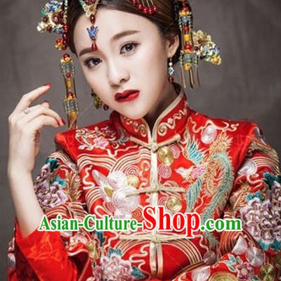 Chinese Classical Royal Wedding Headpieces Hair Jewelry Set