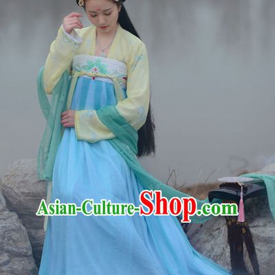 Top Chinese Tang Dynasty Hanfu Clothing Chinese Hanfu Costume Hanfu Dress Ancient Chinese Costumes Complete Set for Women Girls Children
