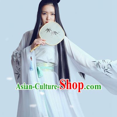 Top Chinese Han Dynasty Beauty Princess Hanfu Clothing Chinese Hanfu Costume Hanfu Dress Ancient Chinese Costumes and Hair Jewelry Complete Set for Women Girls Children