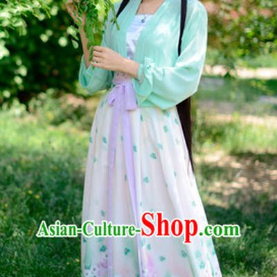 Top Chinese Han Dynasty Beauty Princess Hanfu Clothing Chinese Hanfu Costume Hanfu Dress Ancient Chinese Costumes and Hair Jewelry Complete Set for Women Girls Children