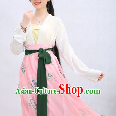 Top Chinese Tang Dynasty Princess Hanfu Clothing Chinese Hanfu Costume Hanfu Dress Ancient Chinese Costumes and Hat Complete Set for Women Girls Children