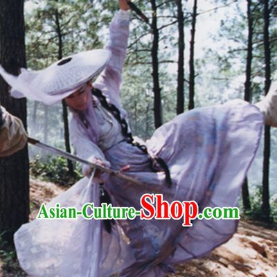 Chinese Ancient Female Knight Costumes Complete Set for Women