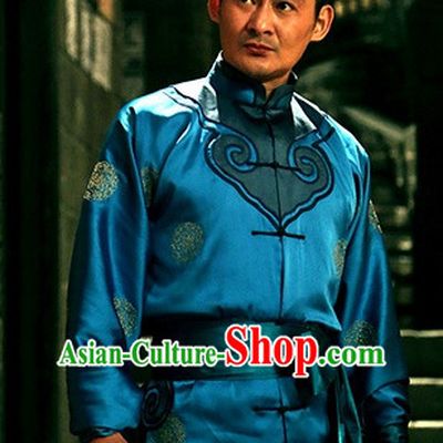 Chinese Folk Minguo Mandarin Dance Costumes Complete Set for Men