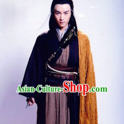 Chinese Ancient Style Yang Guo Shen Diao Xia Lv Drama Costumes Complete Set for Men
