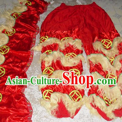 Top Asian Chinese New Year Performance 2 Pairs of Lion Dance Pants and Claws