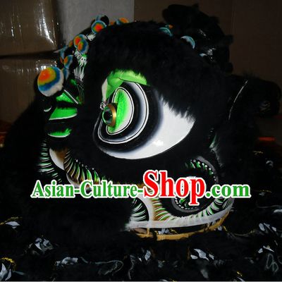 Black Top Competition and Parade Fut San Lion Dancing Costume Complete Set