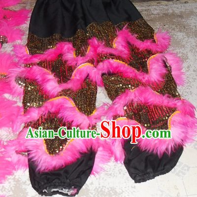 Top Asian Chinese New Year Performance 2 Pairs of Lion Dance Pants and Claws