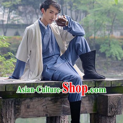 Ancient Chinese Male Hanfu Dresses Complete Set for Men