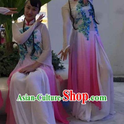 Chinese Stage Performance Classical Dance Costume and Headdress Complete Set for Women