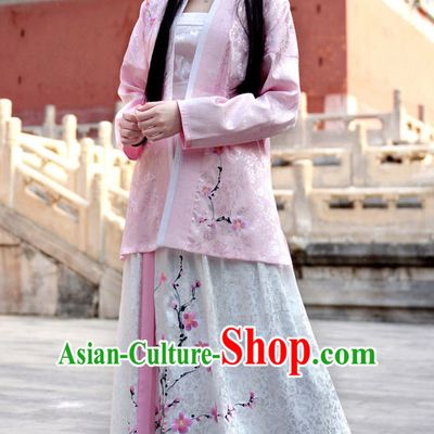 Chinese Han Dynasty Clothing and Headdress Complete Set for Women