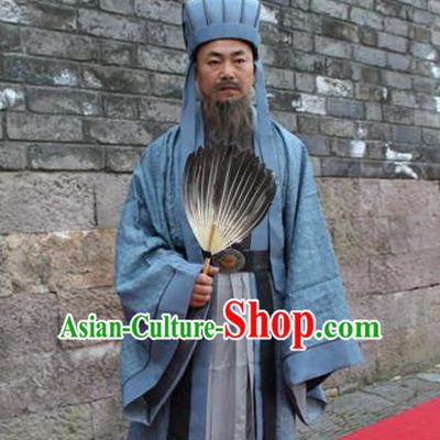 Ancient Chinese Zhuge Liang Three Kingdom Costume Complete Set