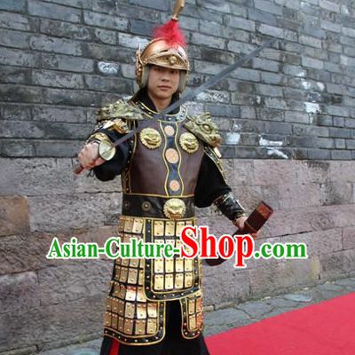 Ancient Chinese Solider Body Armor Costumes Complete Set