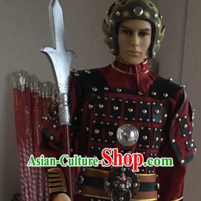 Ancient Chinese General Body Armor Costumes Complete Set