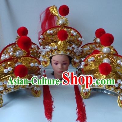 Top Chinese Traditional Warrior Coronet Opera Hat