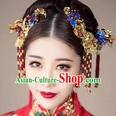 Top Chinese Traditional Wedding Headpieces Hair Jewelry Hair Clasp Hairpins