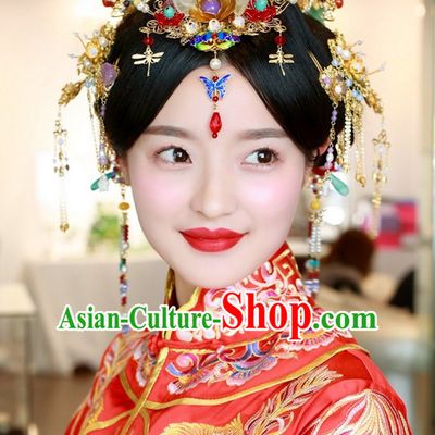 Top Chinese Traditional Wedding Headpieces Hair Jewelry Hair Clasp Hairpins