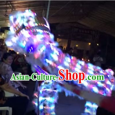Luminous LED Lights Supreme 100_ Long Natural Wool Chinese Southern Lion Dance Equipments Complete Set