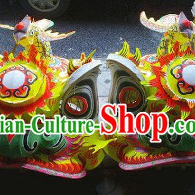 Big Opening Ceremony 100_ Natural Long Wool Lion Dance Equipment Complete Set