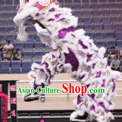 Big Opening Ceremony 100_ Natural Long Wool Lion Dance Equipments Complete Set