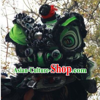 Big Opening Ceremony 100_ Natural Long Wool Lion Dance Equipment Complete Set