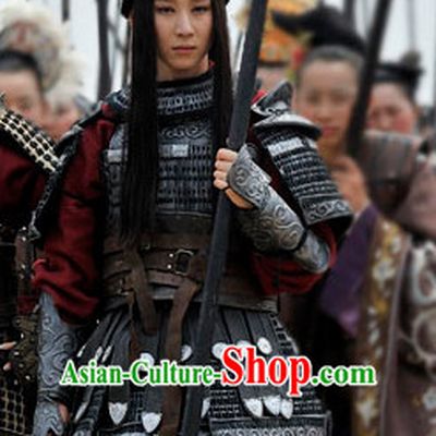 Ancient Chinese General Superheroine Body Armor Costumes Complete Set for Women