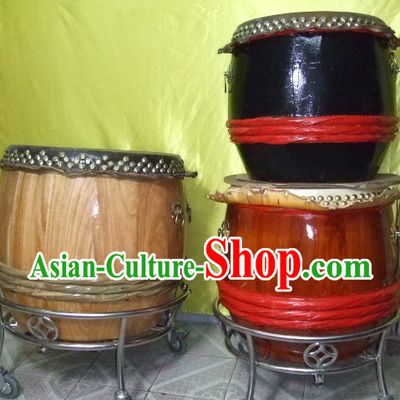 24 Inches Chinese Traditional Big Lion Dance Wooden Drum
