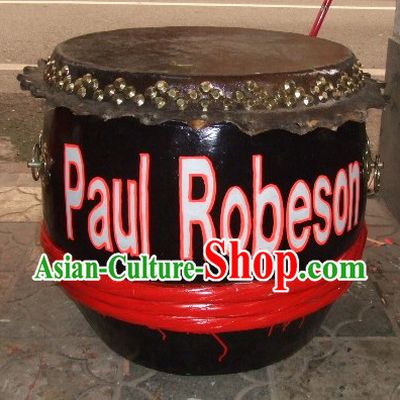 24 Inches Chinese Traditional Big Lion Dance Wooden Drum