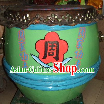 Luminous 24 Inches Chinese Traditional Big Lion Dance Wooden Drum