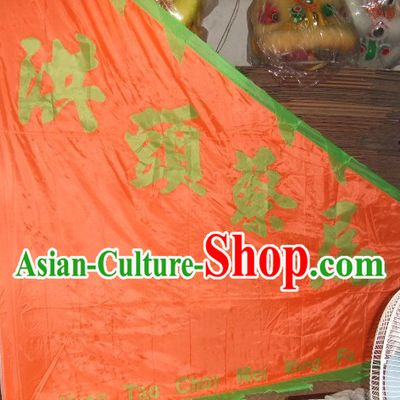 Traditional Chinese Lion Dance Dragon Dance Big Triangle Banner Giant Flag
