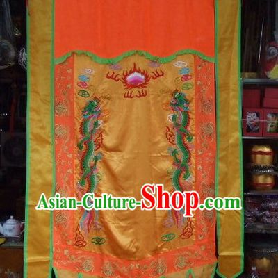 Traditional Chinese Lion Dance Dragon Dance Performance Troupe Big Banner Giant Flag