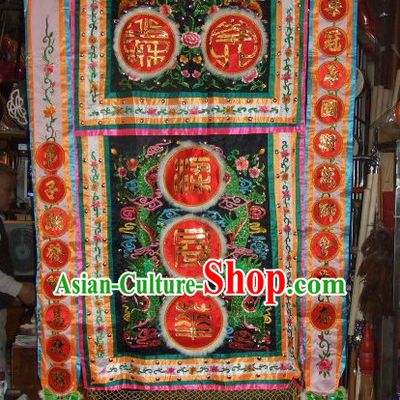 Traditional Chinese Lion Dance Dragon Dance Performance Troupe Big Banner Giant Flag