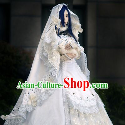Custom Made Cosplay Costumes and Headwear Complete Set for Women or Girls