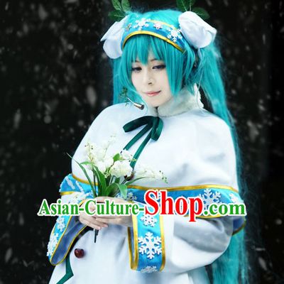 Custom Made Cosplay Costumes and Headwear Complete Set for Women or Girls