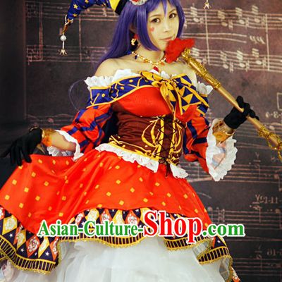 Custom Made Magician Cosplay Costumes and Headwear Complete Set for Women or Girls